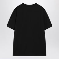 Balmain Black Cotton Crewneck T-shirt With Logo