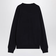Balmain Blue Wool Sweater With Logo
