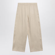Max Mara Beige Silk Blend Trousers