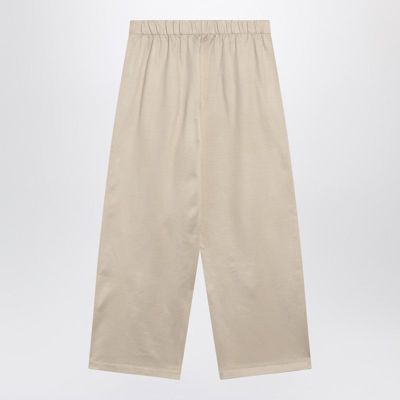 Max Mara Beige Silk Blend Trousers