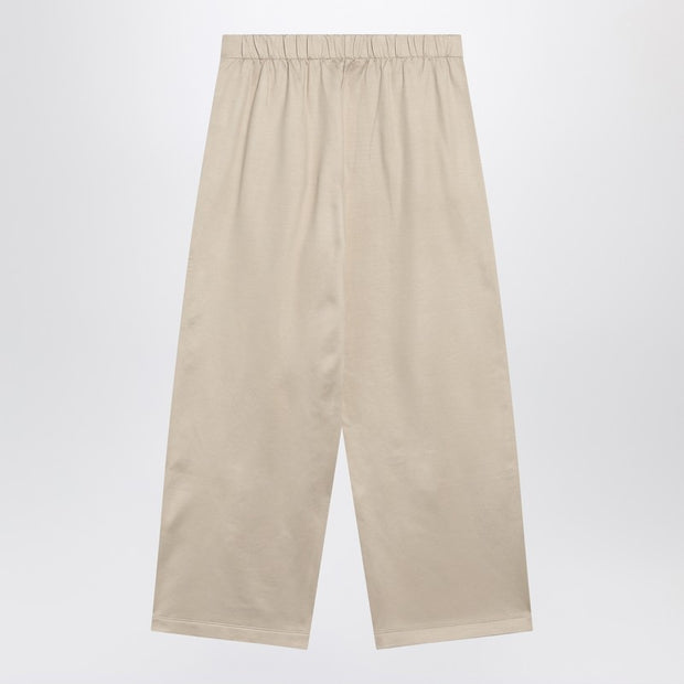 Max Mara Beige Silk Blend Trousers