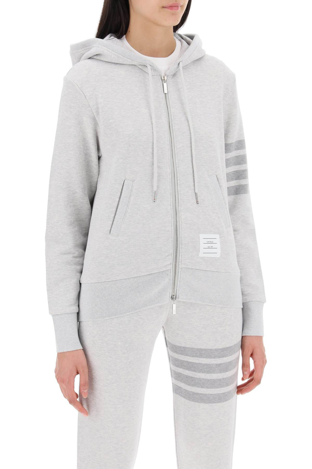 Thom Browne 4-Bar Zip Up Sweatshirt