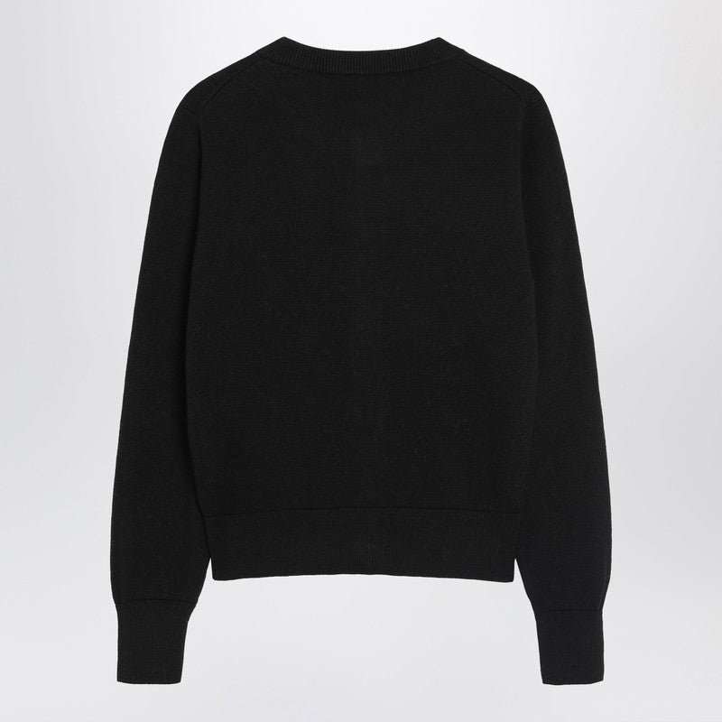 Ami Paris Black Ami De Coeur Cardigan
