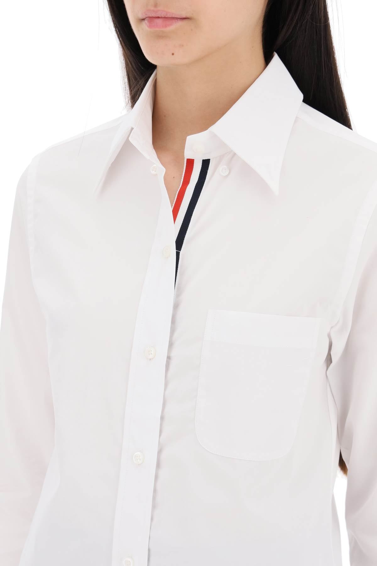 Thom Browne Cotton Poplin Fitted Shirt