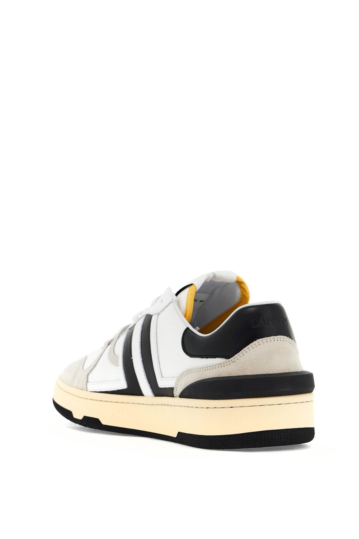 Lanvin Mesh And Leather Clay Sneakers