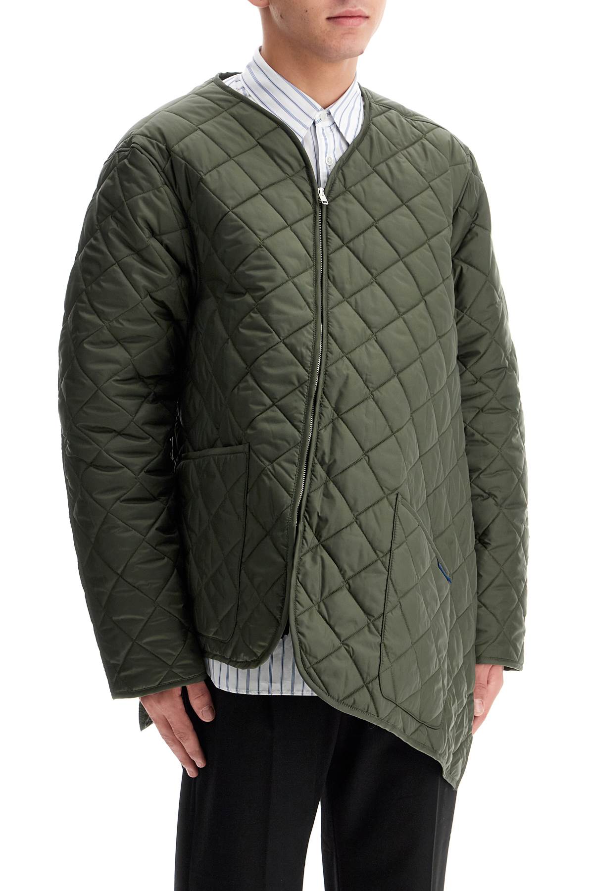 Comme Des Garcons Shirt Asymmetric Quilted Jacket