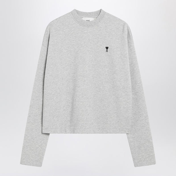 Ami Paris Grey Ami De Coeur Sweatshirt
