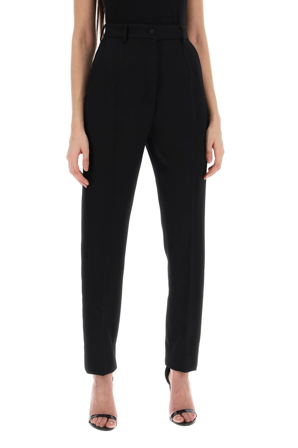 Dolce & Gabbana Wool Gabardine Cigarette Pants