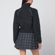 Durazzi Milano Grey Turtleneck Sweater In Cashmere Blend