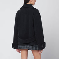 Durazzi Milano Dark Grey Mélange Wool Coat