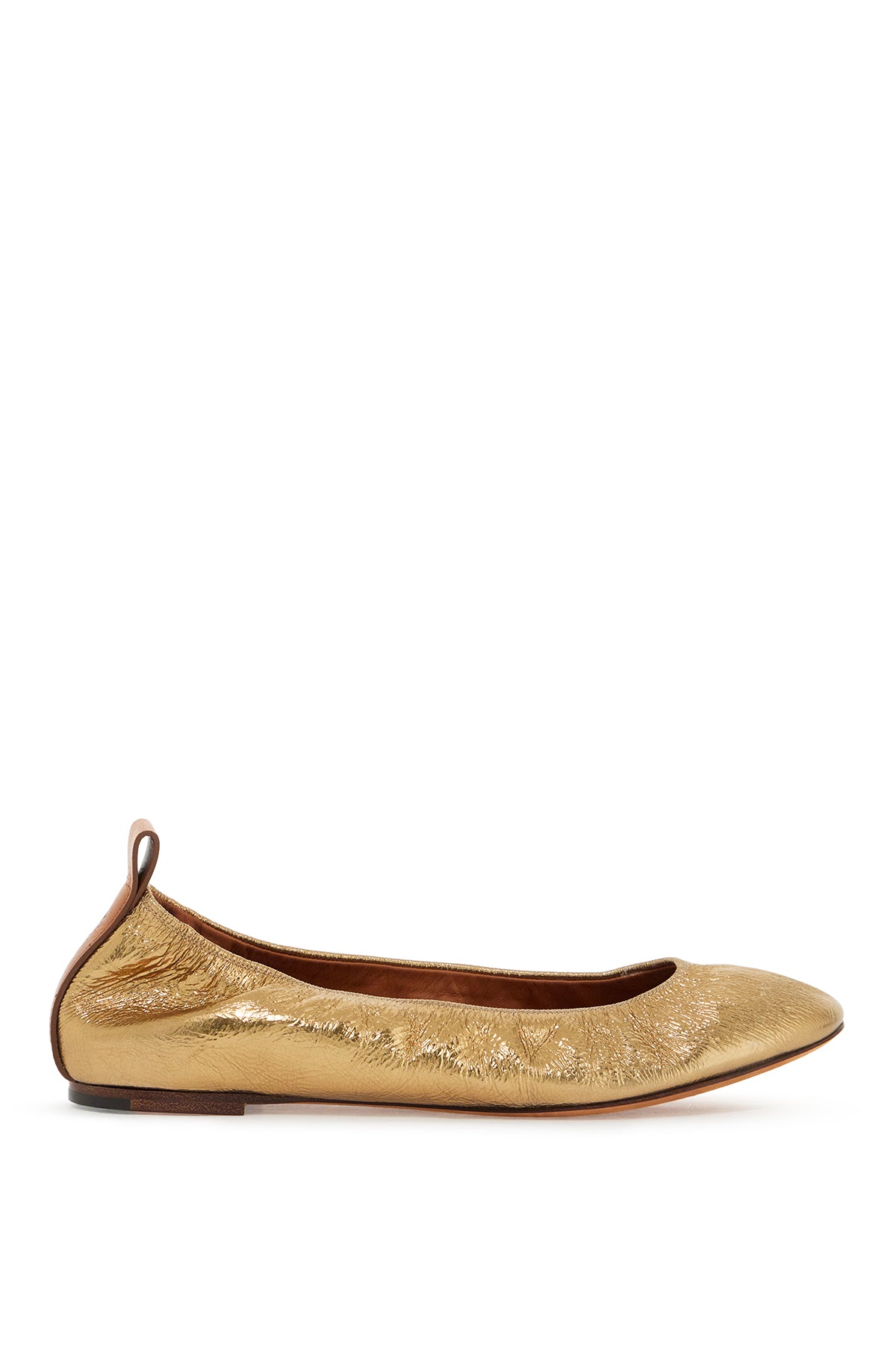 Lanvin Metallic Leather Ballet Flats