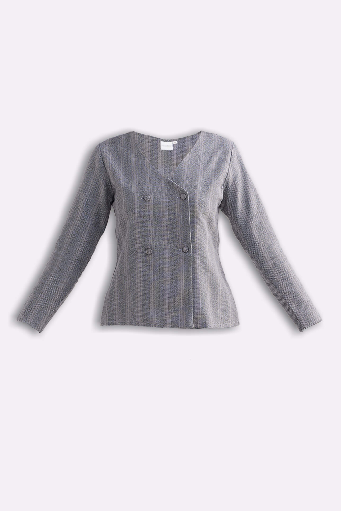 Reistor Fitted Cotton Tweed Jacket In Grey