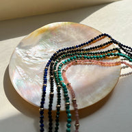 Zoe Lev 14K Gold Pink Rhodochrosite Segment Bead Necklace