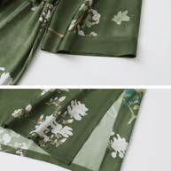 Ulivary Floral Olive Kimono Robe