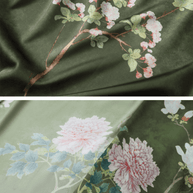 Ulivary Floral Olive Kimono Robe