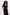 Reistor Flowy A-Line Maxi Dress with Side Slits in Black