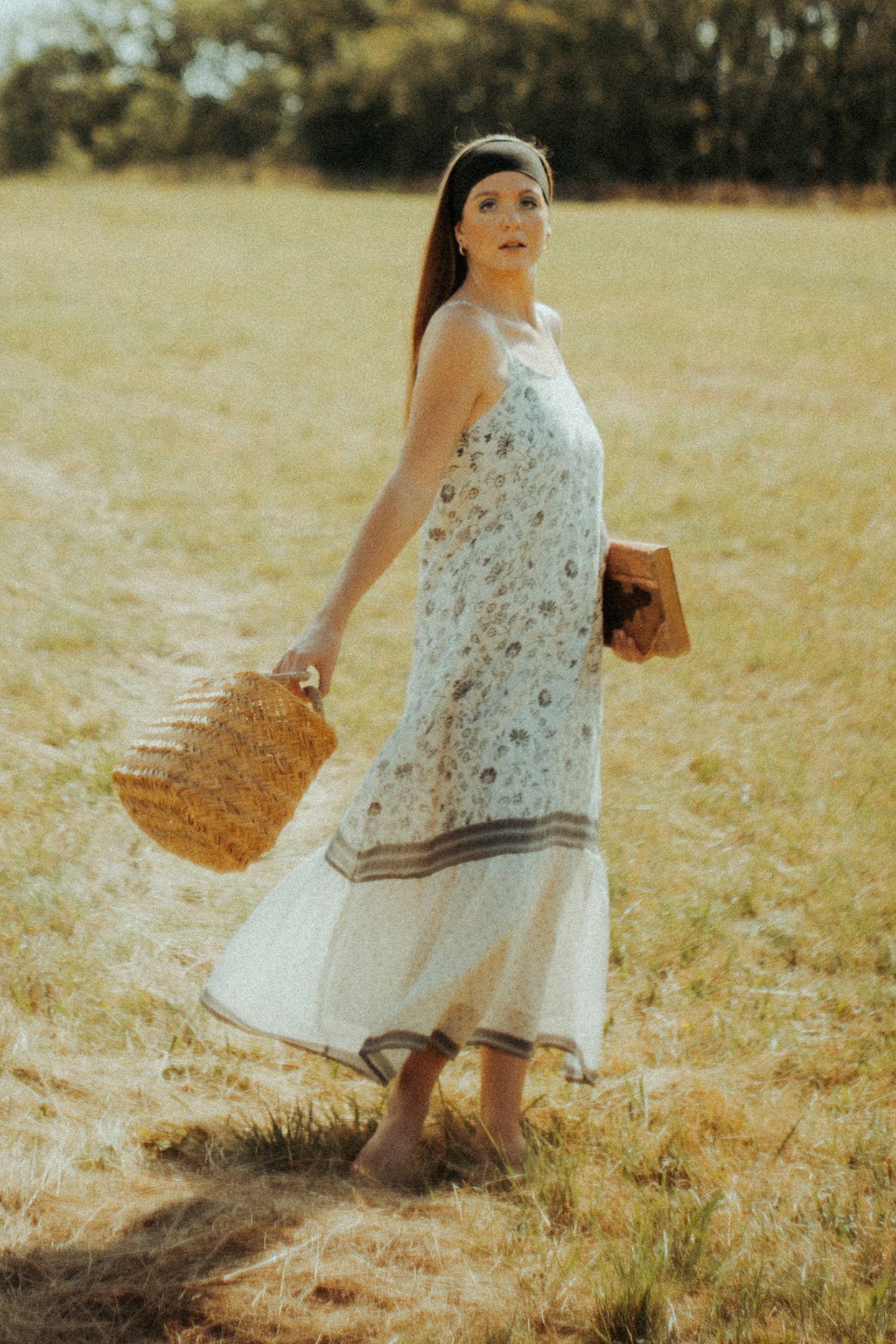 Reistor Flowy Maxi Dress in Black Florals