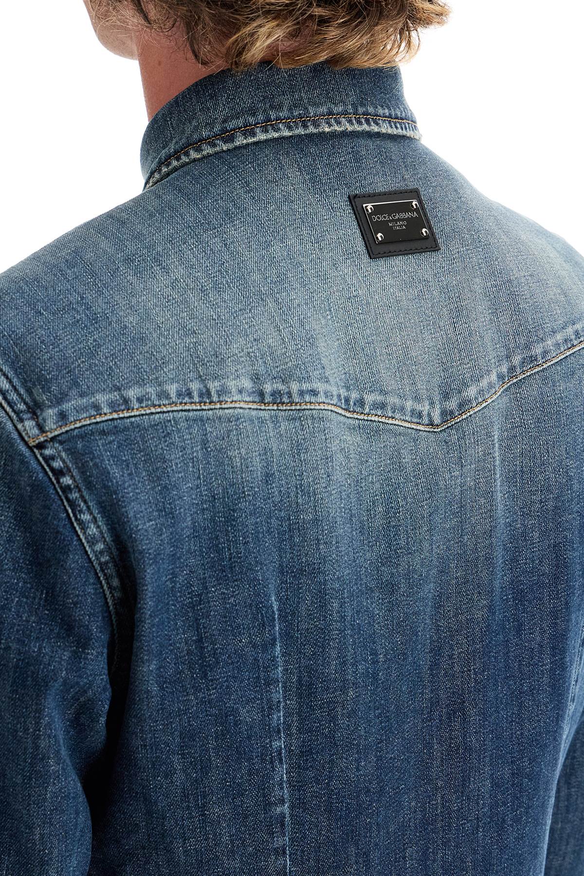 Dolce & Gabbana Denim Stretch Shirt f