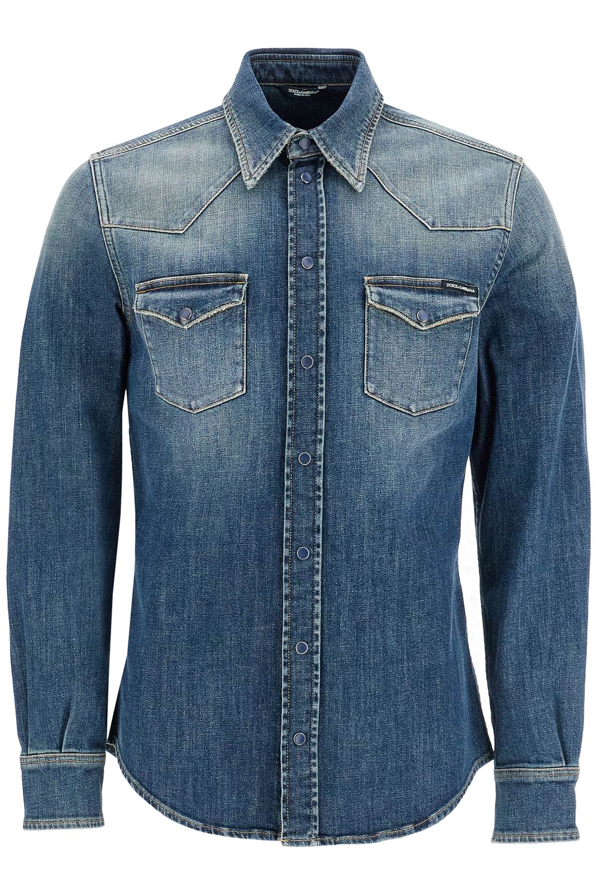 Dolce & Gabbana Denim Stretch Shirt f