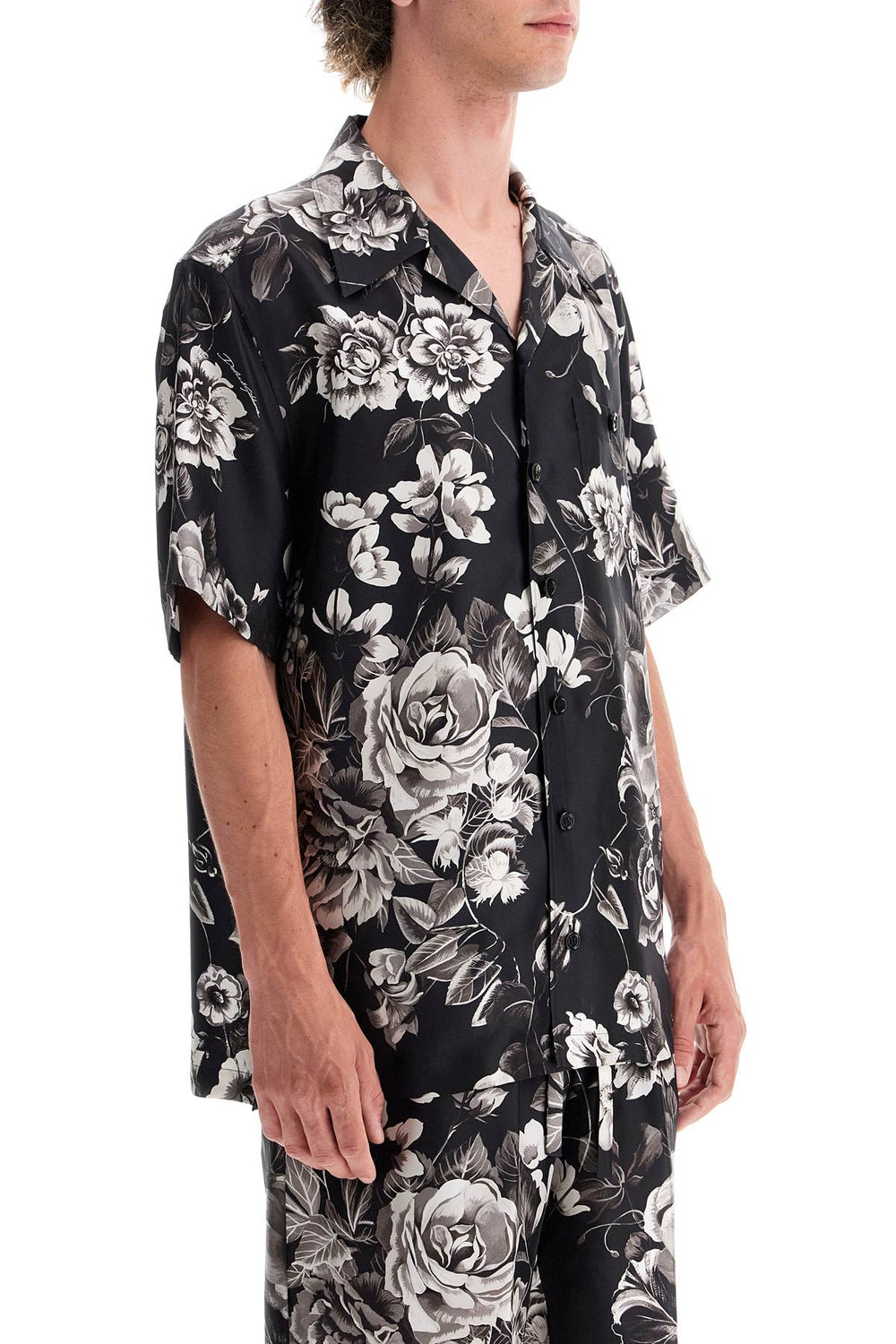 Dolce & Gabbana Hawaii Silk Shirt With Floral Print