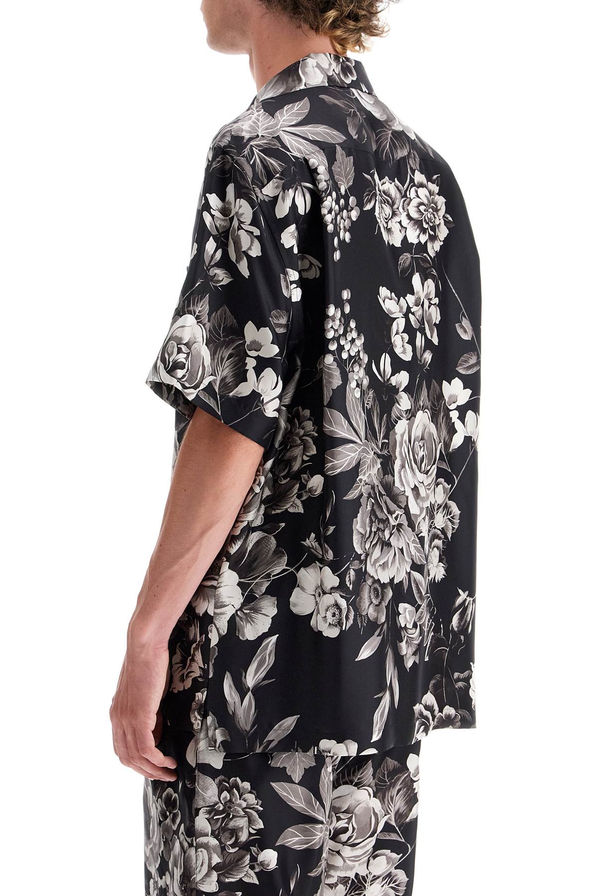 Dolce & Gabbana Hawaii Silk Shirt With Floral Print