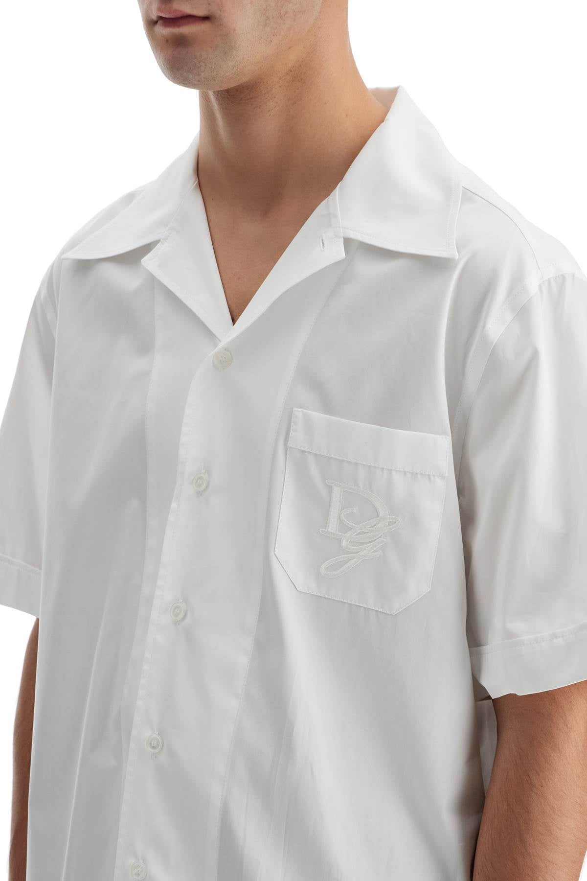 Dolce & Gabbana Cotton Poplin Short-Sleeved Shirt