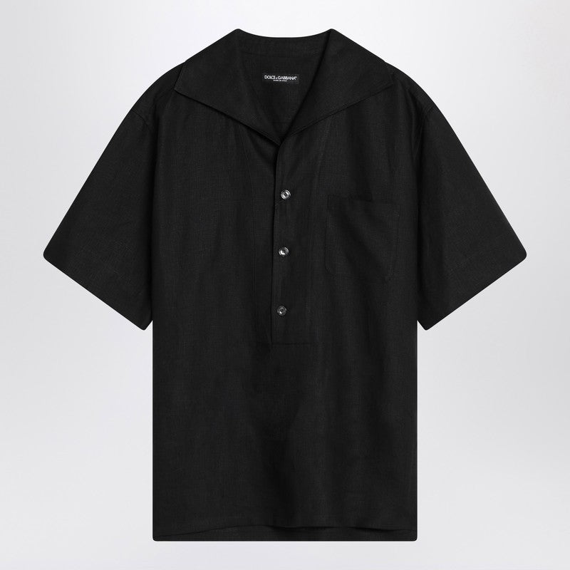 Dolce & Gabbana Dolce&Gabbana Black Linen Shirt