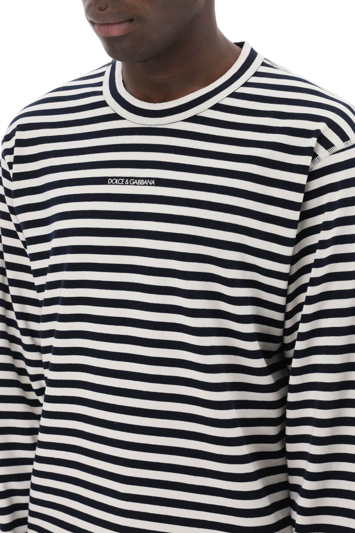 Dolce & Gabbana Long-sleeved Striped T-shirt