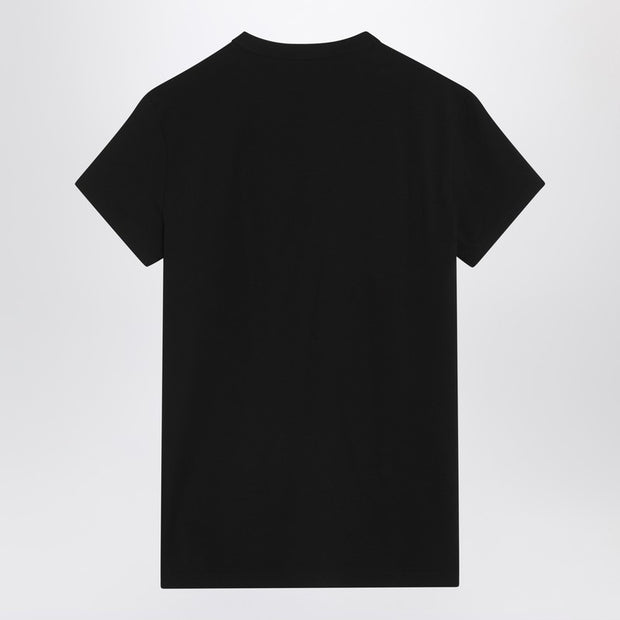 Dolce & Gabbana Black T-shirt With Logo Embroidery