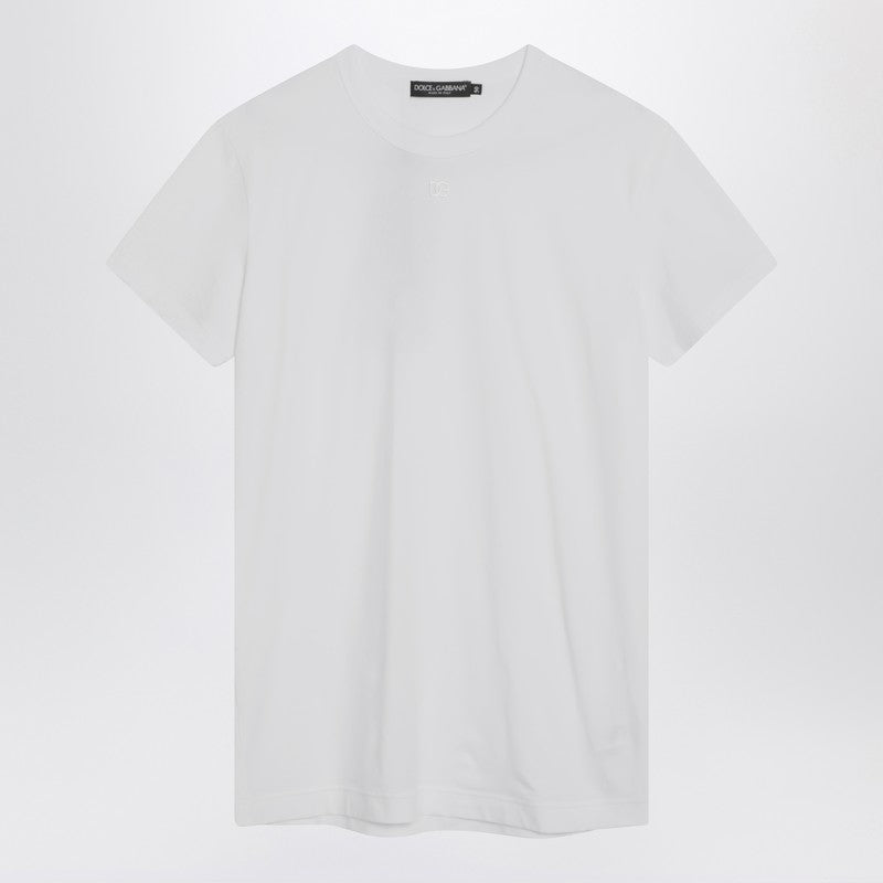 Dolce & Gabbana White T-shirt With Logo Embroidery