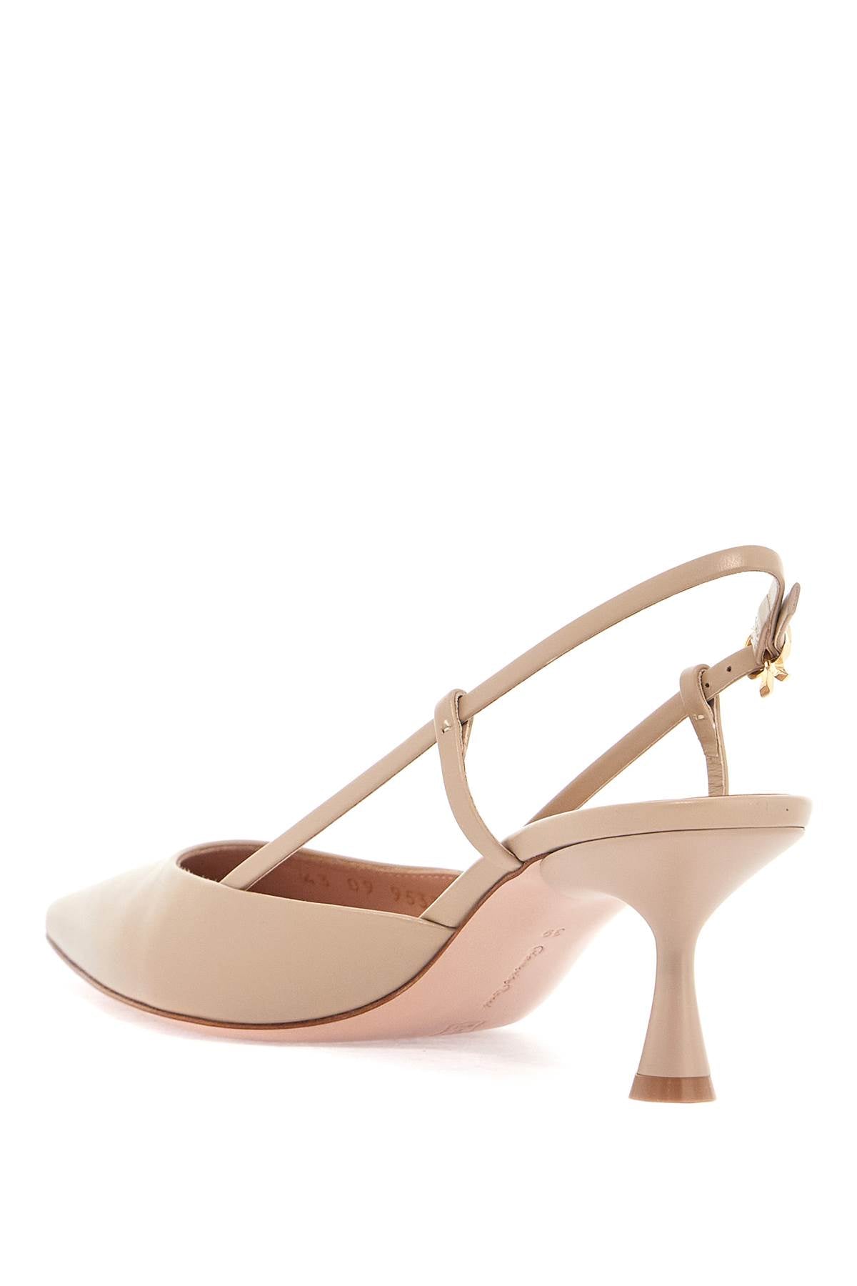 Gianvito Rossi Ascent 55 Sandy Calfskin Slingback Pumps