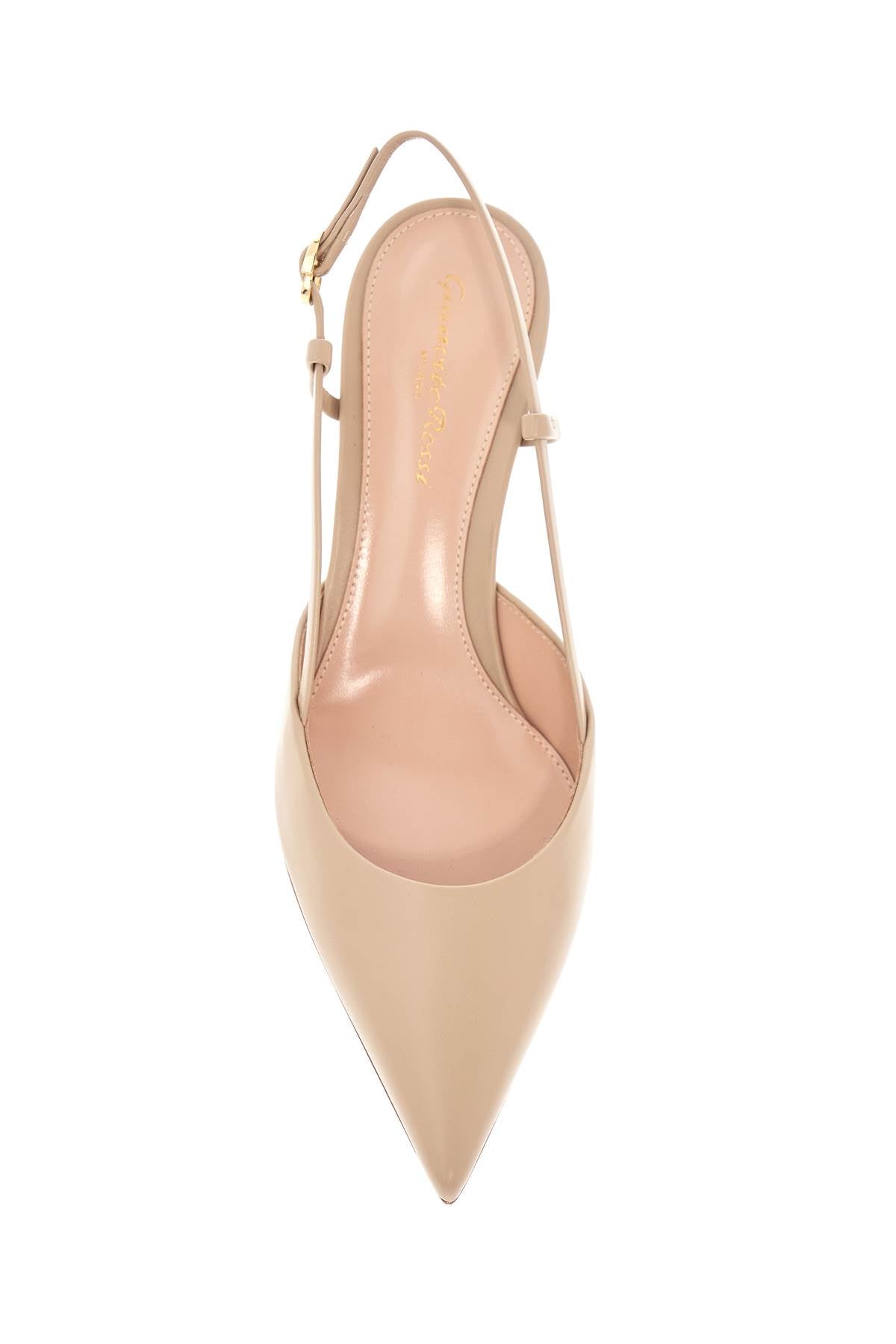 Gianvito Rossi Ascent 55 Sandy Calfskin Slingback Pumps