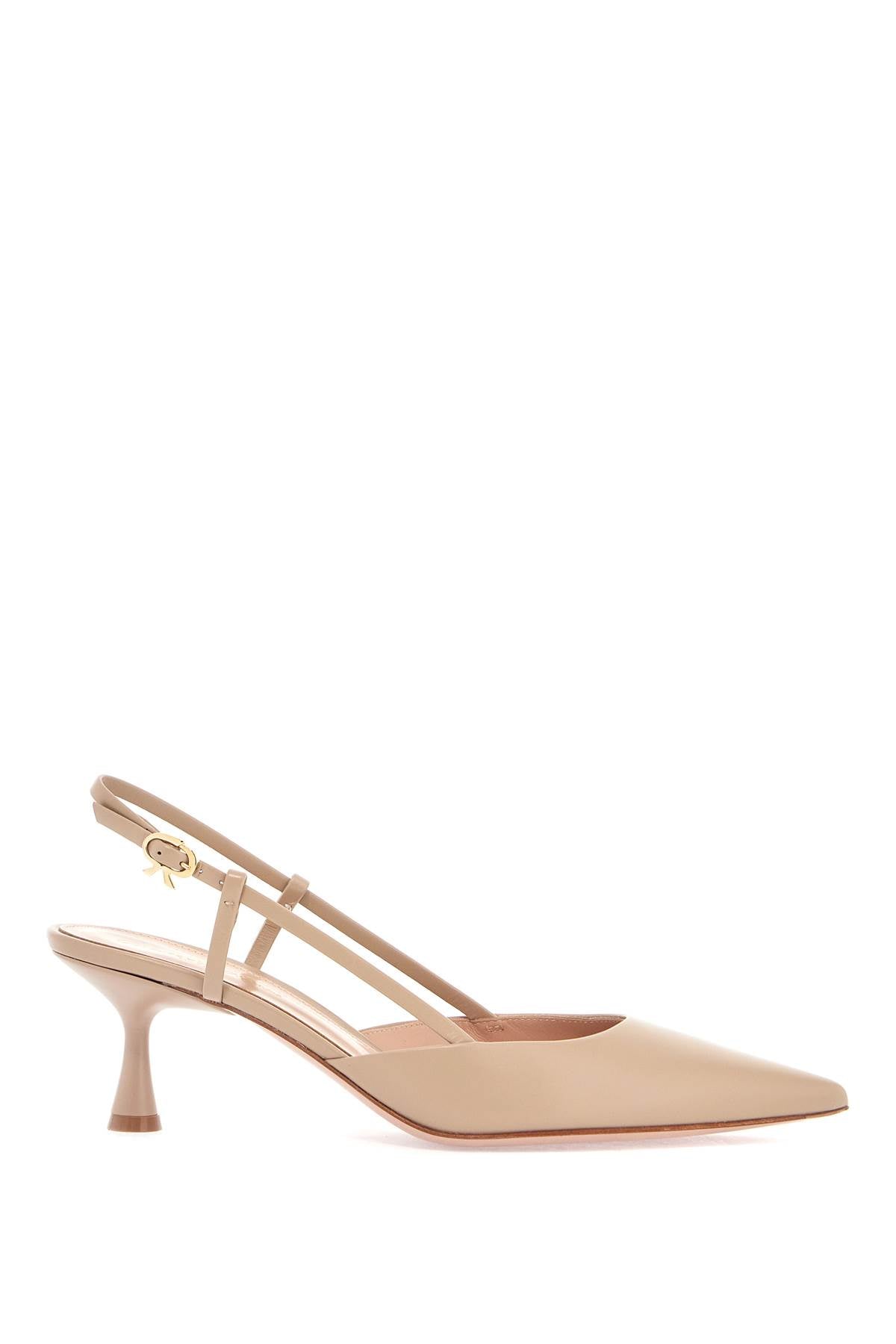 Gianvito Rossi Ascent 55 Sandy Calfskin Slingback Pumps