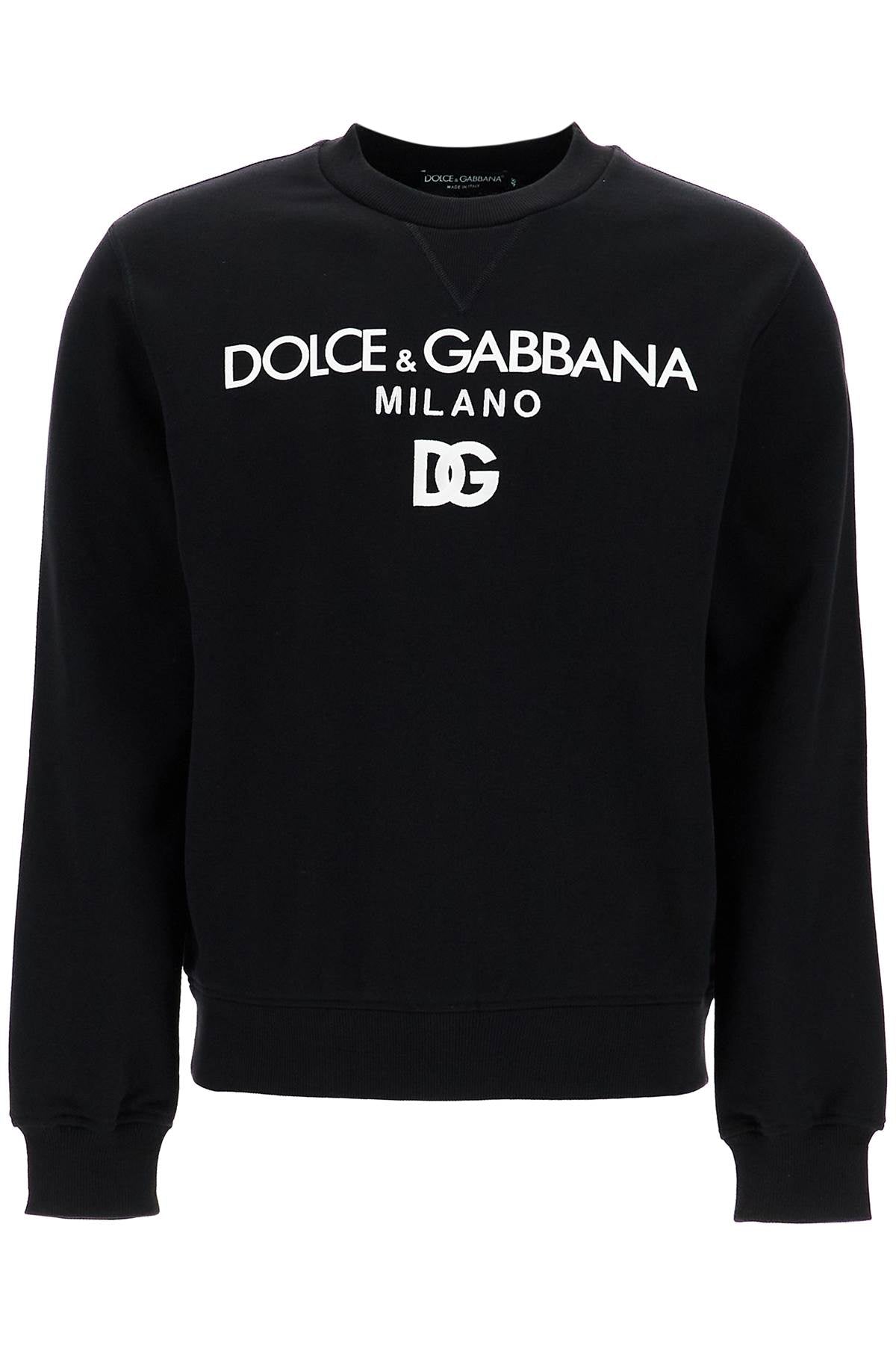 Dolce & Gabbana Round Neck Sweatshirt With Dg Embroidery And Lettering