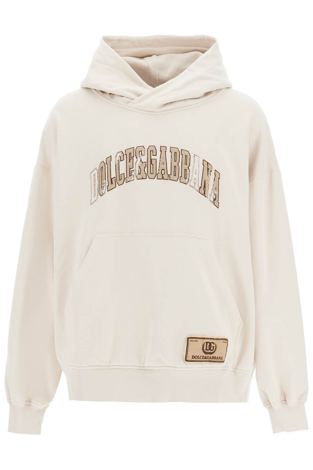 Dolce & Gabbana Hooded Sweatshirt With Embroidered Logo