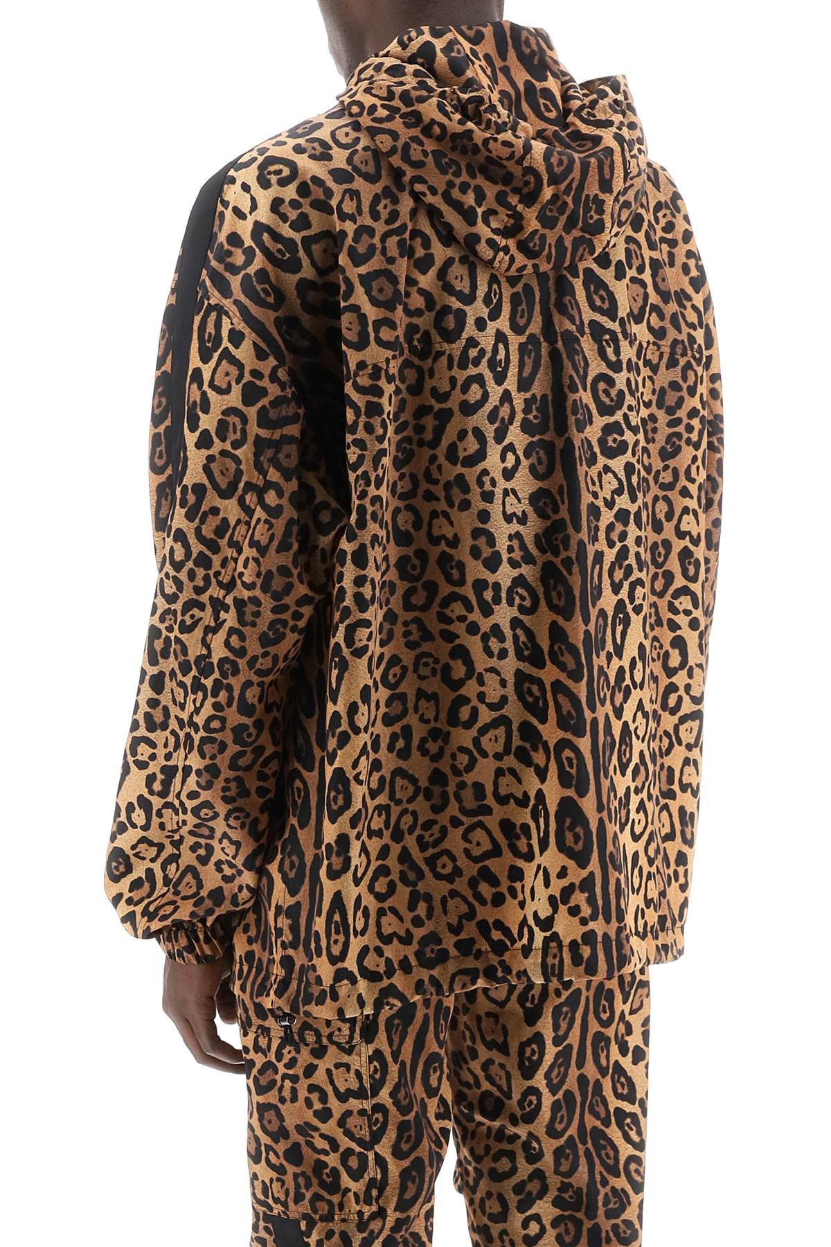 Dolce & Gabbana Leopard Print Nylon Anorak