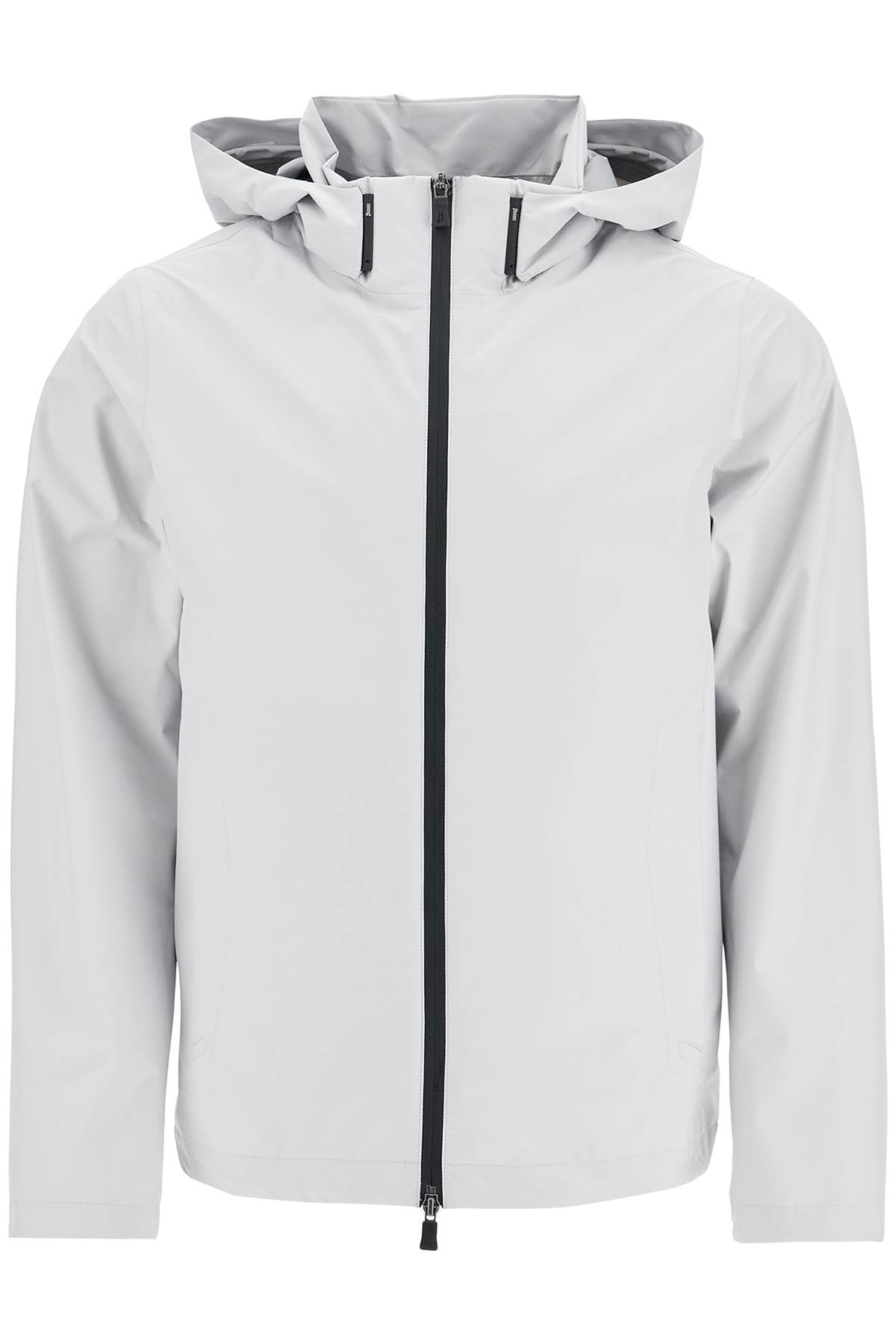 HERNO ICE Light Gray Polyester Waterproof Bomber With Hood