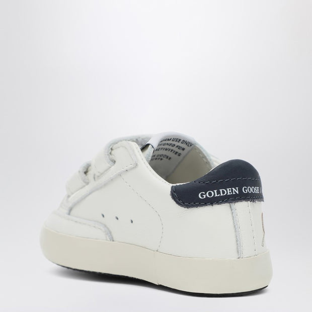 Golden Goose Kids' Baby Old School Sneakers In White/light Blue/navy