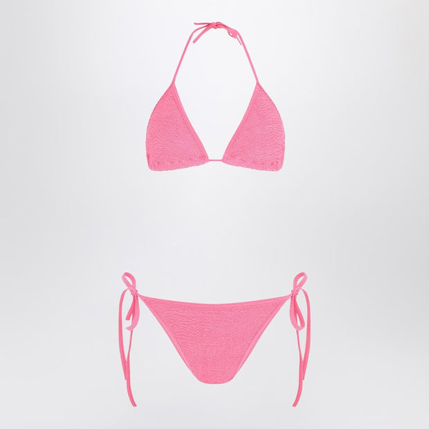 Hunza G. Hunza G Gina Triangle Bikini Set In Pink