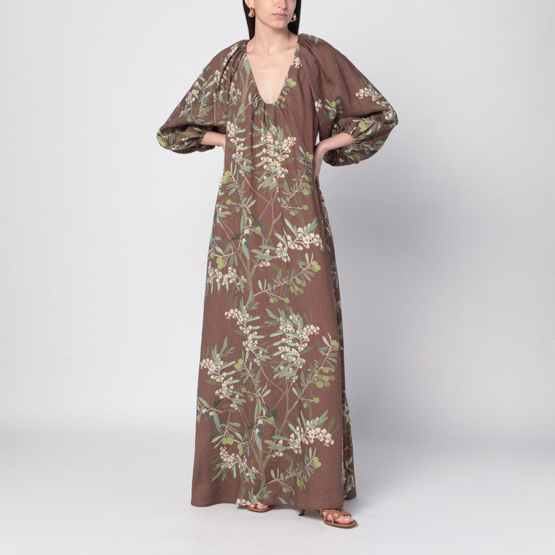 BERNADETTE Georgio Maxi Dress With Floral Linen Print
