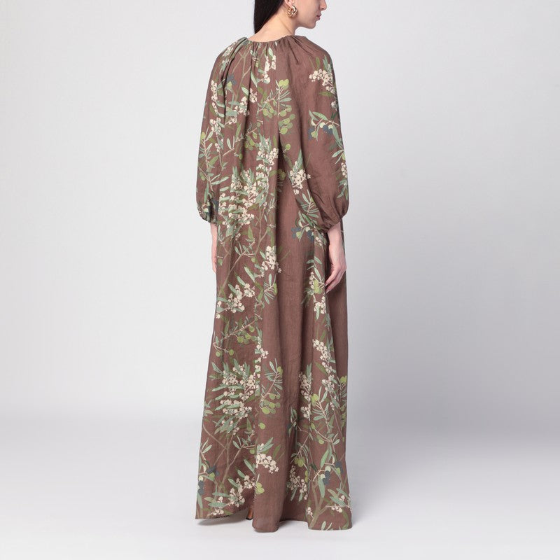 BERNADETTE Georgio Maxi Dress With Floral Linen Print
