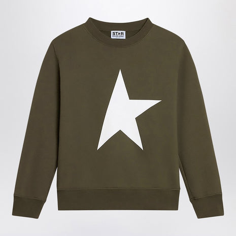 Golden Goose Dark Green Crew-neck Sweatshirt