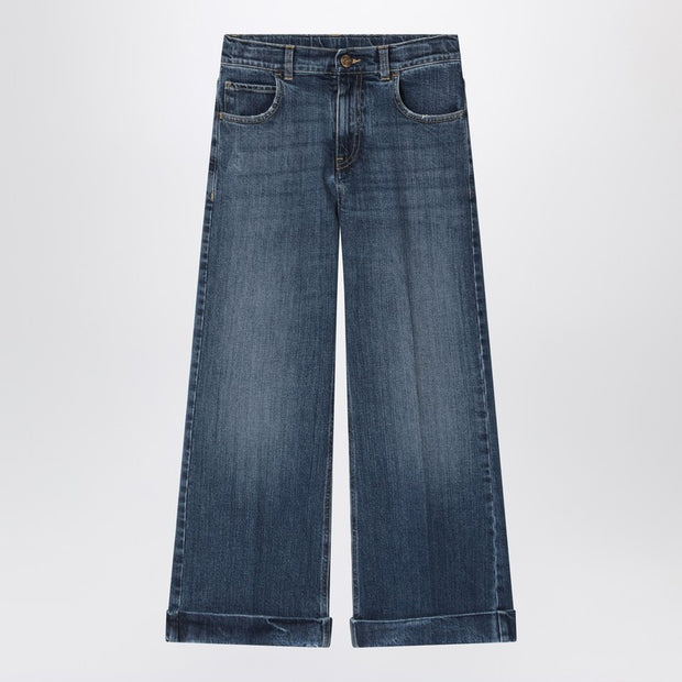 Golden Goose Kids' Dark Blue Washed-out Jeans