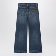 Golden Goose Kids' Dark Blue Washed-out Jeans