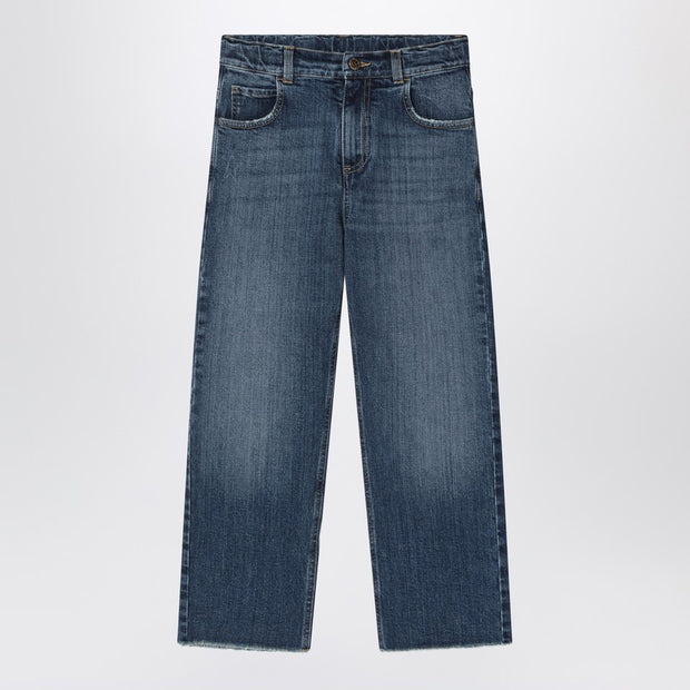 Golden Goose Kids' Dark Blue Washed-out Jeans