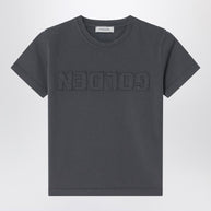 Golden Goose Kids' Anthracite Grey T-shirt With Logo