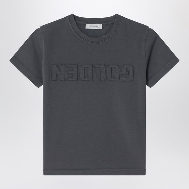 Golden Goose Kids' Anthracite Grey T-shirt With Logo