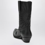 Golden Goose Wish Star Low Black Leather Boots
