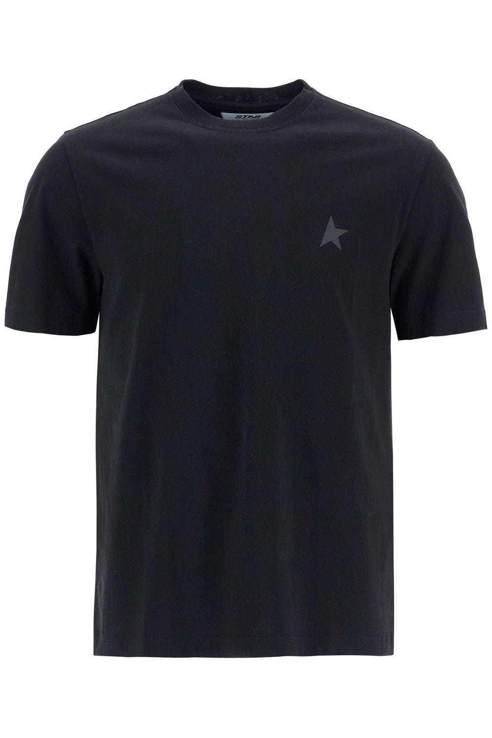 Golden Goose Black Cotton T-Shirt With Star Logo