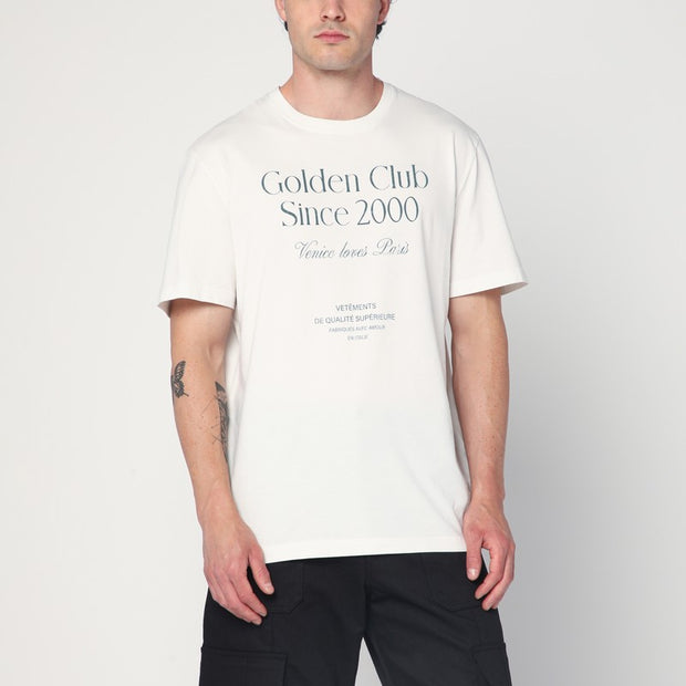 Golden Goose Ivory T-shirt With Logo Print